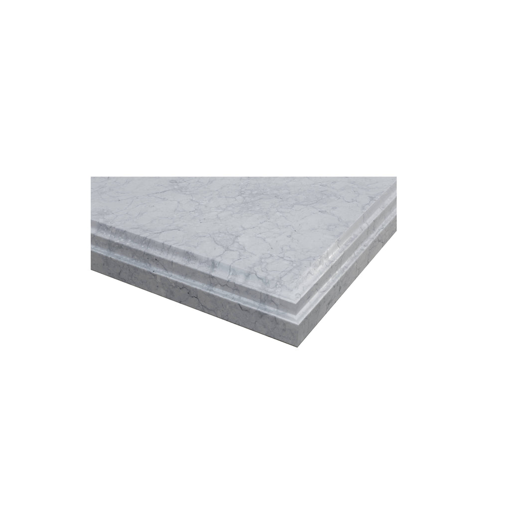 White Carrara Countertop 60 inch Single Hole with Rectangle Sink B830223