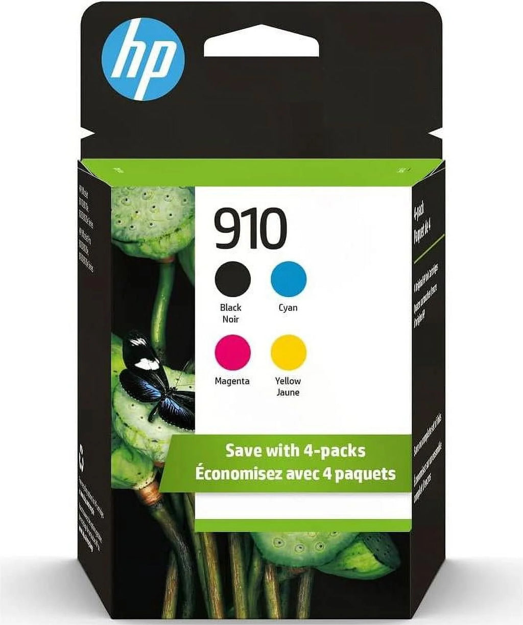 910 Ink Cartridges Combo Pack 4 Pack Black Cyan Magenta Yellow U206