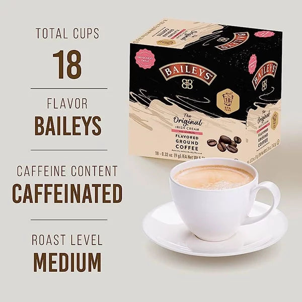 Irish Cream Flavored Coffee 4/18 Single Serve Cups D264
