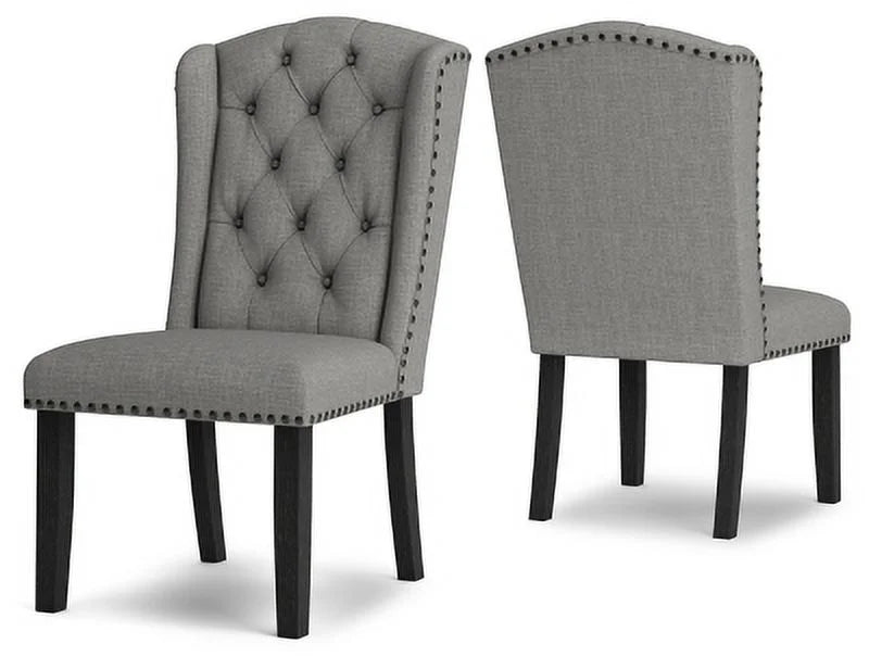 Gray Tufted Upholstered Dining Side Chair, 2 Count I9876