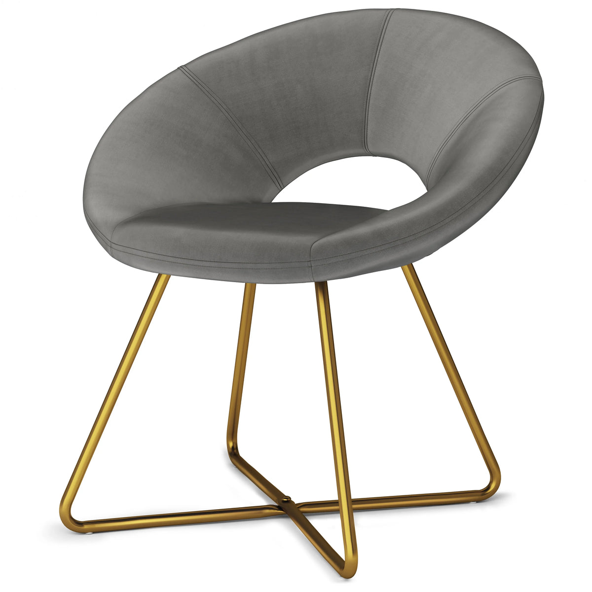 Gray Velvet Accent Chair Y9358