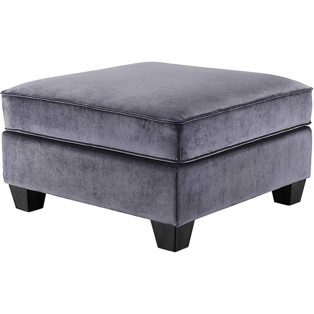 Gray Velvet 6Pc Modular Sectional Sofa T506