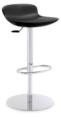 Black Leo Swivel Stool with Adjustable Base N56244