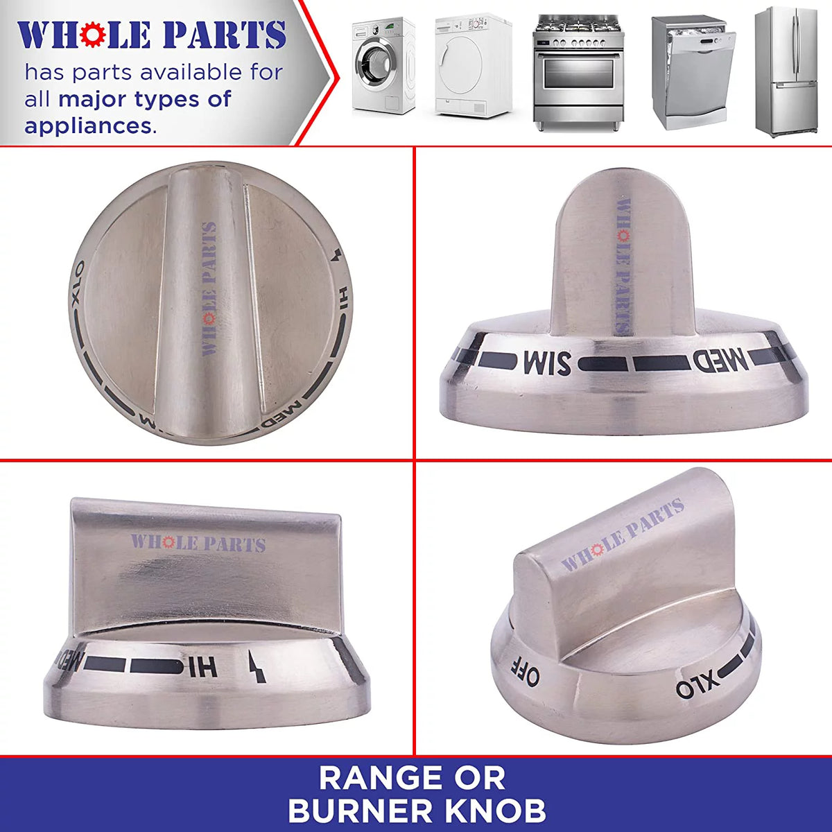 Range or Burner Knob Replacement F8760