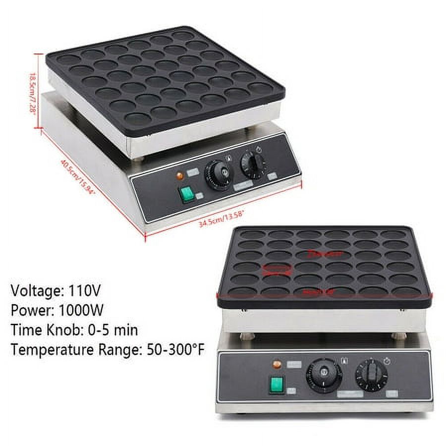 36pcs Nonstick Electric Mini Dutch Pancake Baker Maker B2374