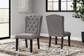 Gray Tufted Upholstered Dining Side Chair, 2 Count I9876