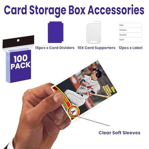 Trading Card Storage Box Holds 3940 Cards 2-Pack D2194