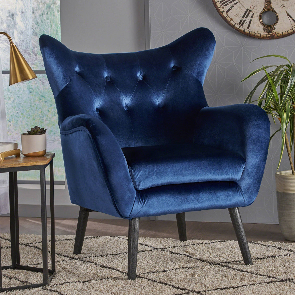 Light Lavender Velvet Arm Chair X54607