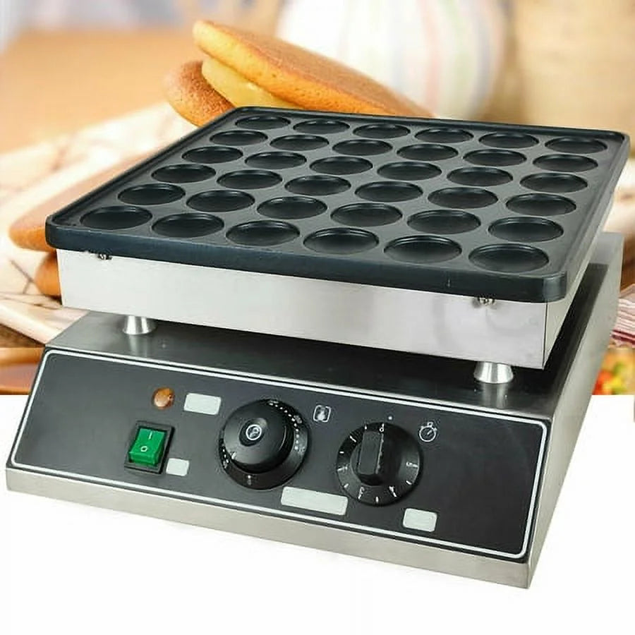 36pcs Nonstick Electric Mini Dutch Pancake Baker Maker B2374