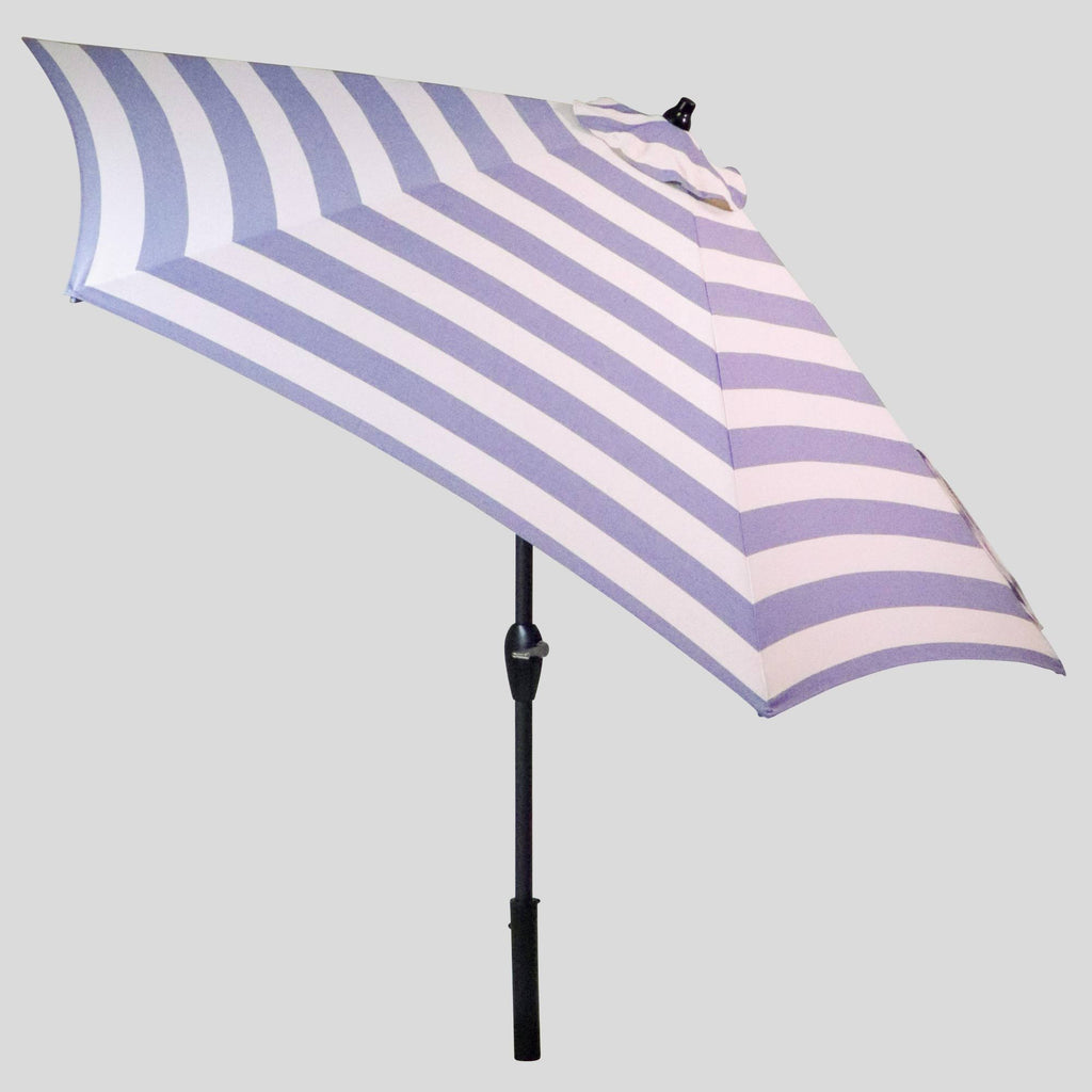 Navy Round Patio Umbrella with Light Wood Pole P14792