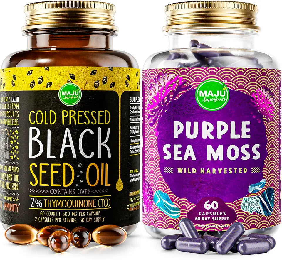 Black Seed Oil and Purple Sea Moss Capsules Q563224