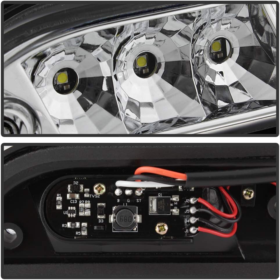 Chrome LED 3rd Brake Stop High Mount Center Roof Cargo Light Pack of 2 Z4064