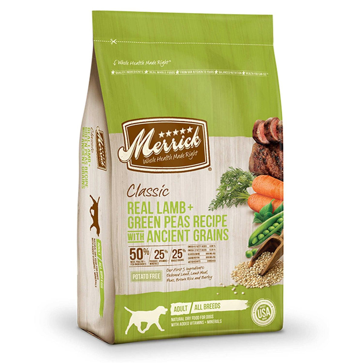 Lamb Green Peas Ancient Grains Dry Dog Food G7719