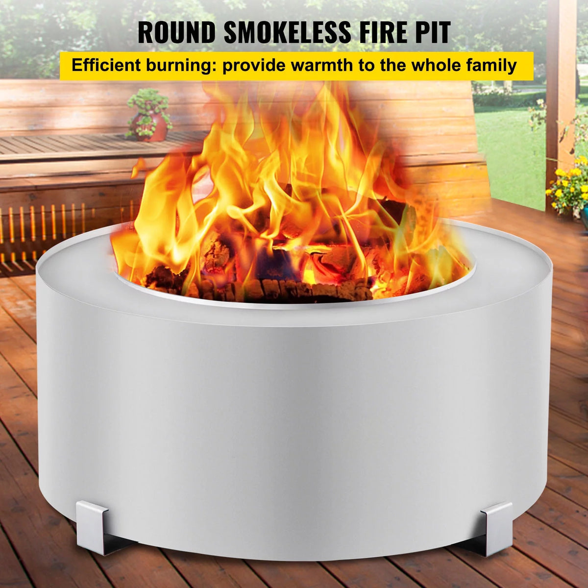 Stainless Steel 27.6 inch Wood Burning Fire Pit A284