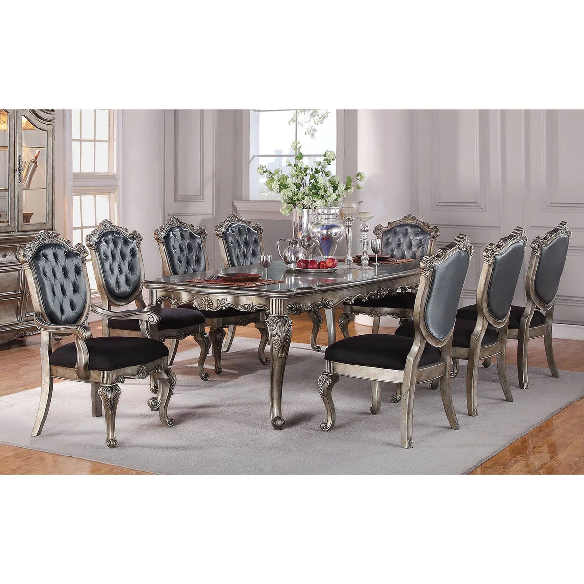 9 Piece Rectangular Dining Table Set A718232