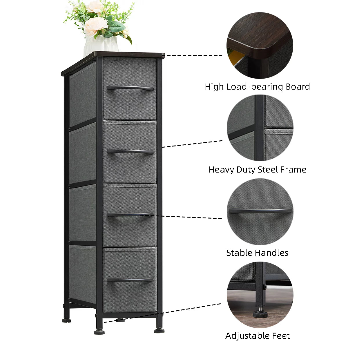 Narrow 4 Drawer Dresser W315797