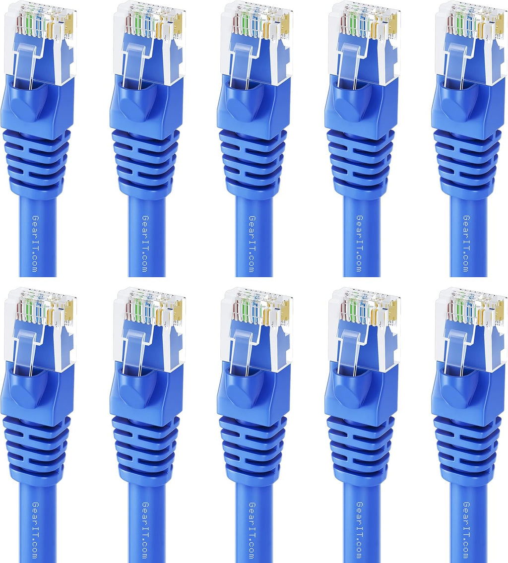 50-Pack Blue Cat5e Ethernet Patch Cable 1 Foot X9907