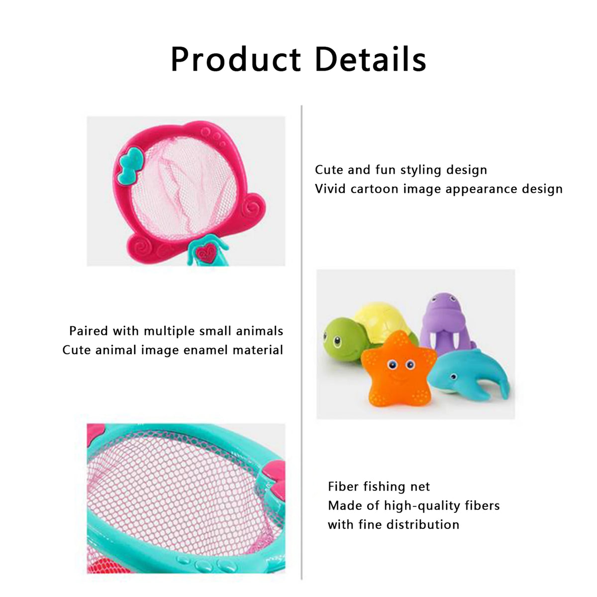 Color Changing Floating Baby Bath Toys with Net N4216