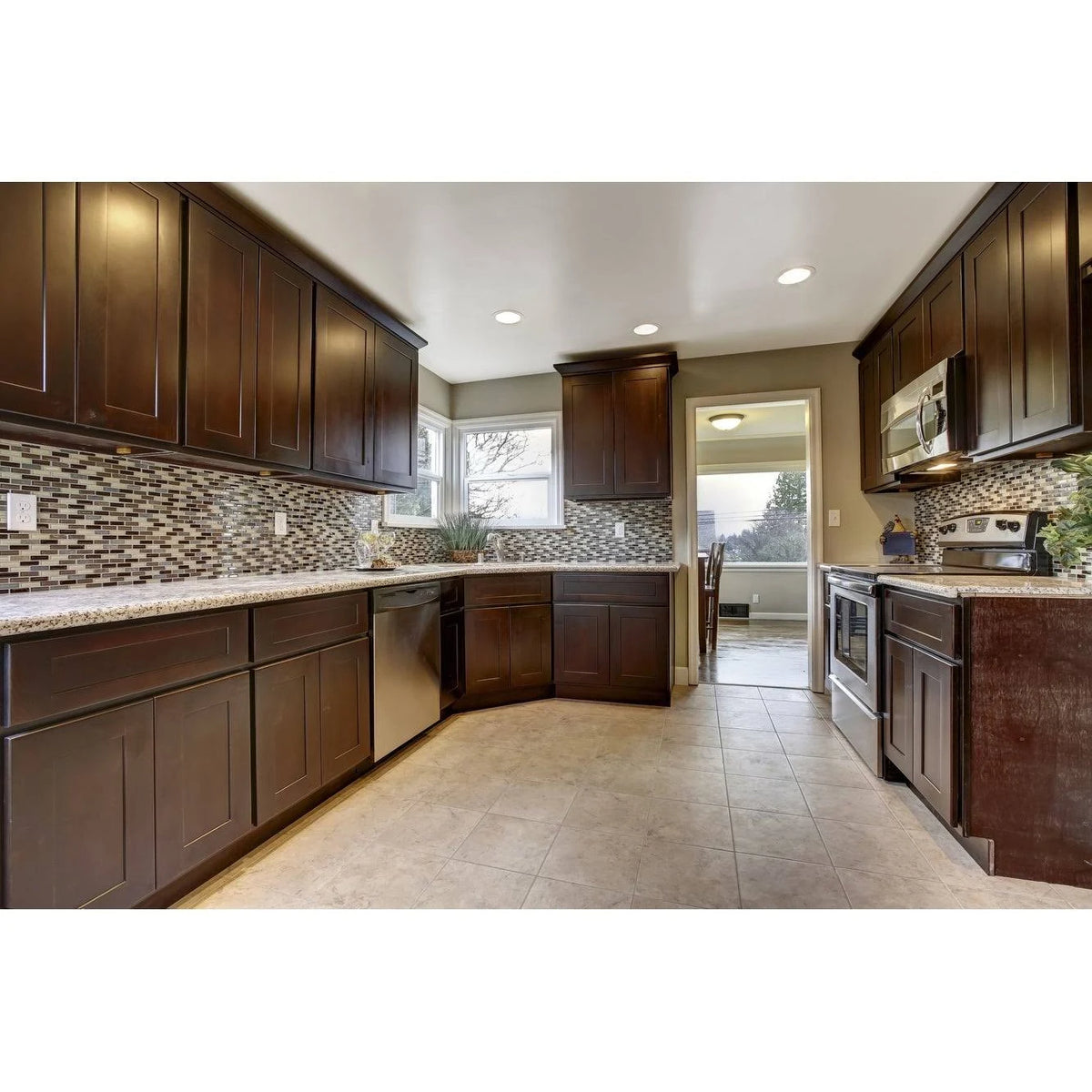 Espresso Shaker Kitchen Base Cabinet J215