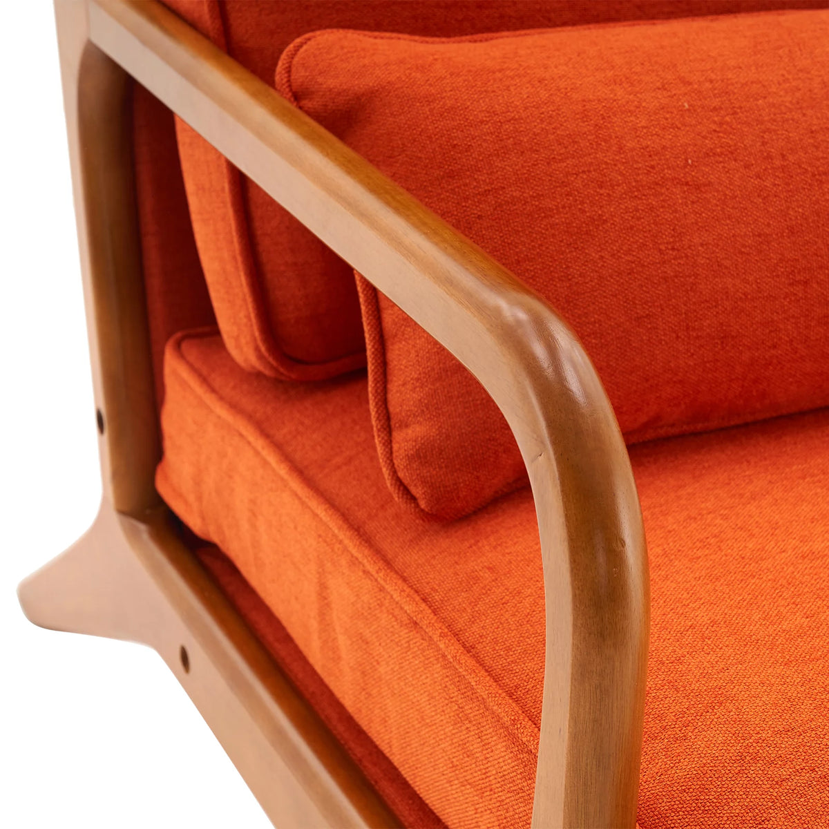 Oak Upholstered Armrest Lounge Chair R2288