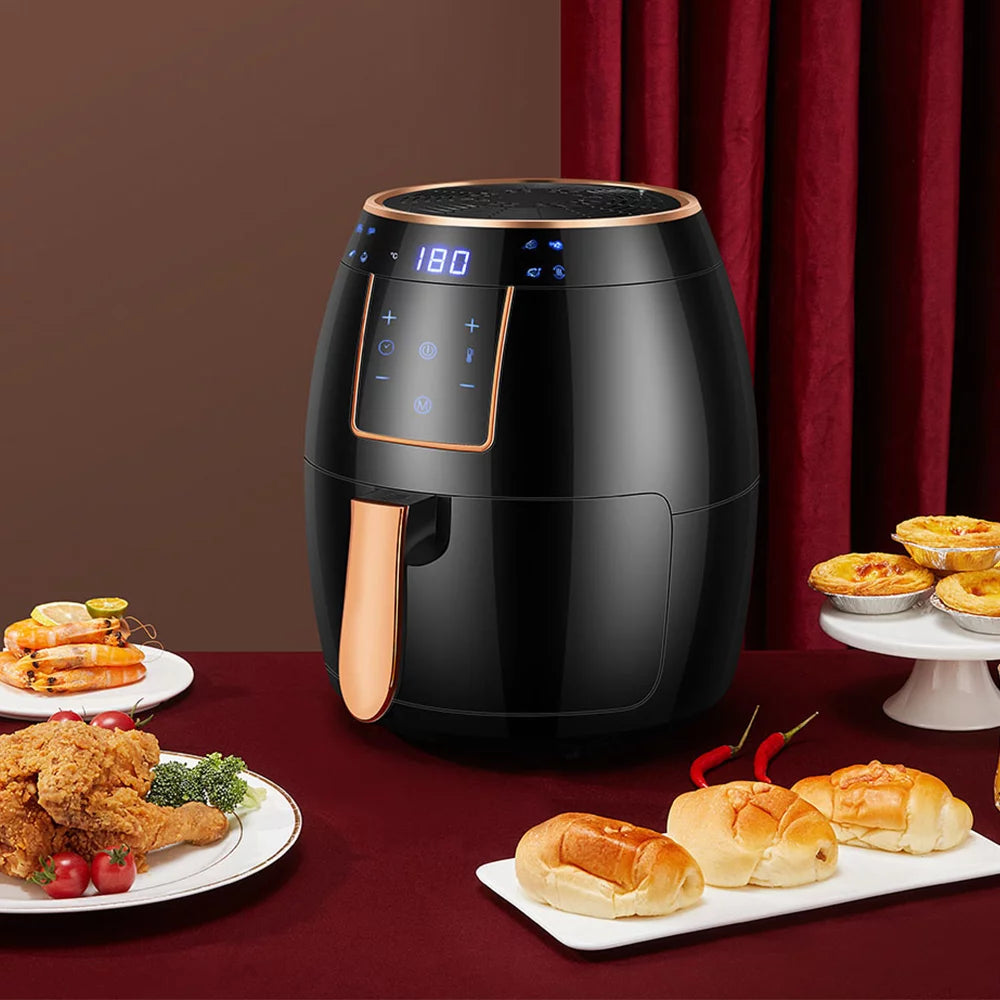 5.5L 1300W Touch Screen Electric Air Fryer with Bakeware P923333