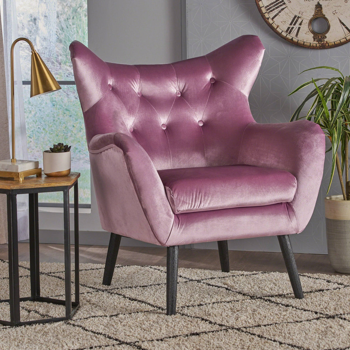 Light Lavender Velvet Arm Chair X54607