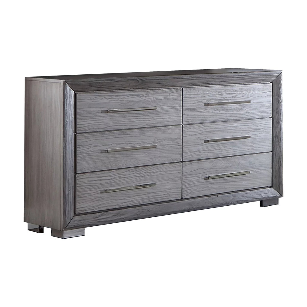 58 in. 6 Drawer Gray Dresser X901105