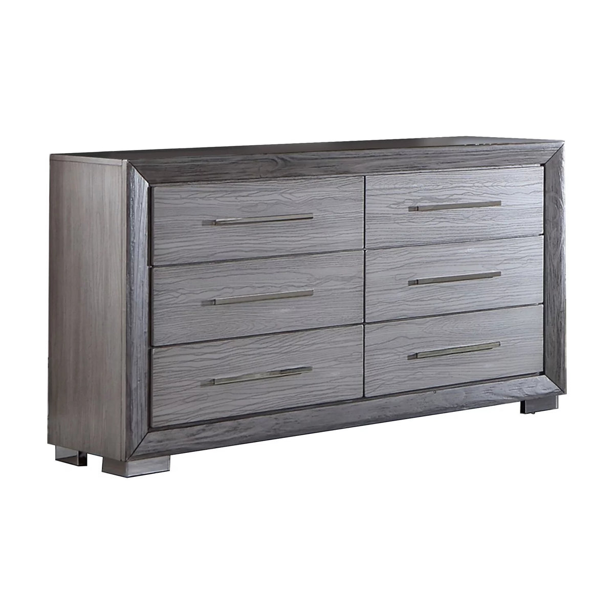 58 in. 6 Drawer Gray Dresser X901105