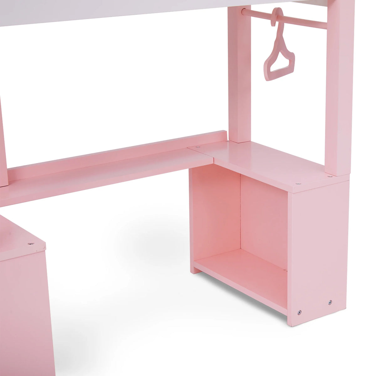 Pink Loft Bed, Desk, Chair, & Accessories for 18" Dolls O646