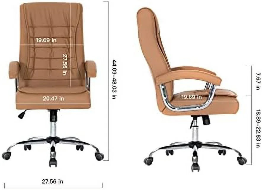 Black Adjustable Leather Executive Office Chair B372