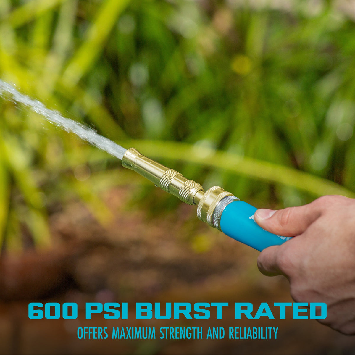 25ft Fiberjacket Garden Hose with Metal Fittings D5939