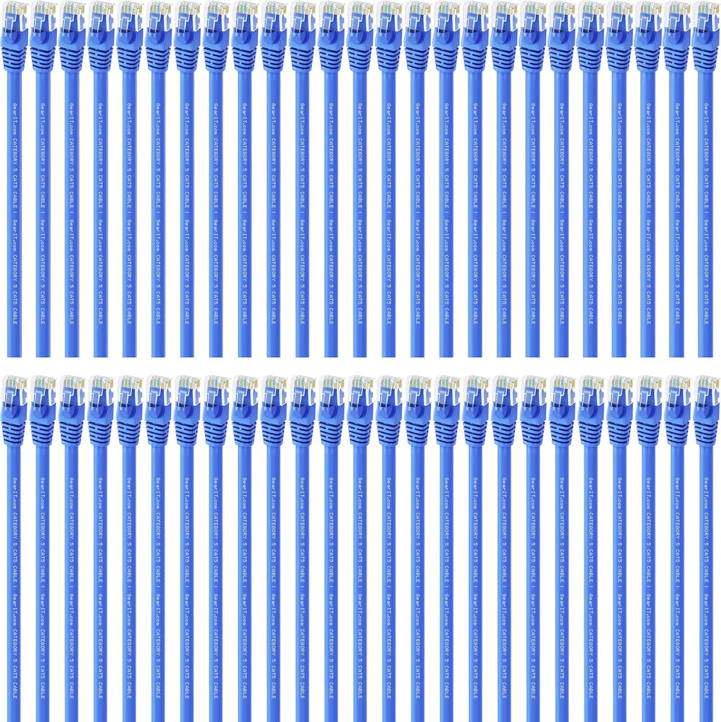 50-Pack Blue Cat5e Ethernet Patch Cable 1 Foot X9907