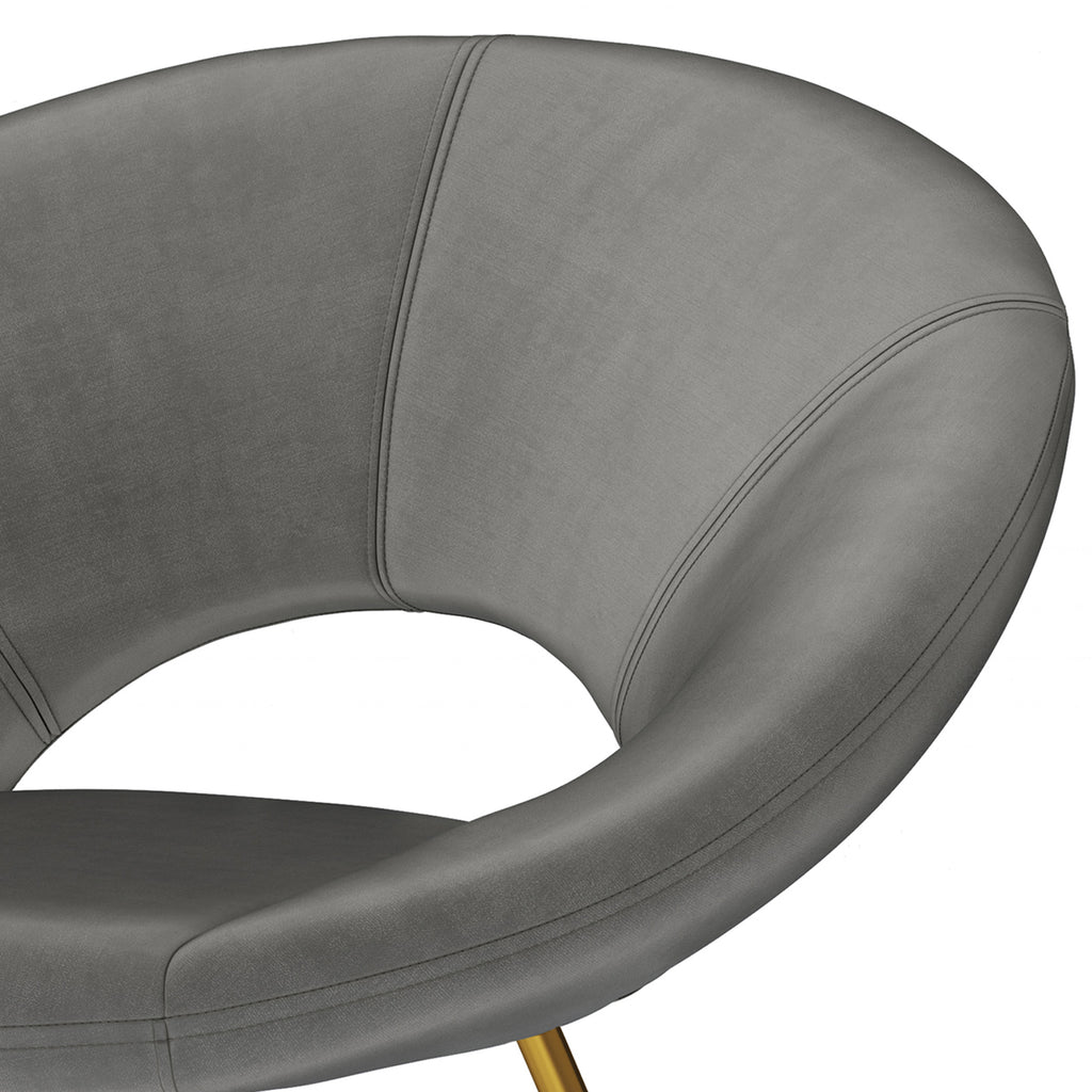 Gray Velvet Accent Chair Y9358